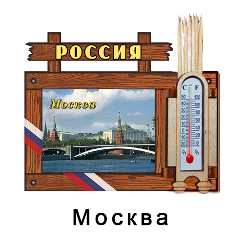 Деревянный 3Д магнит зубочистки Москва
