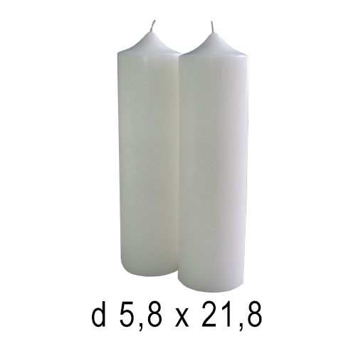Белые свечи Часики большие 5,8*21,8 см 