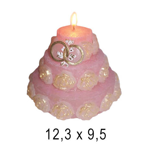 Свадебные свечи Торт праздничный 12,3*9,5 см 