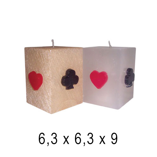 Свеча интерьерная Куб-2 6,3*6,3*9 см